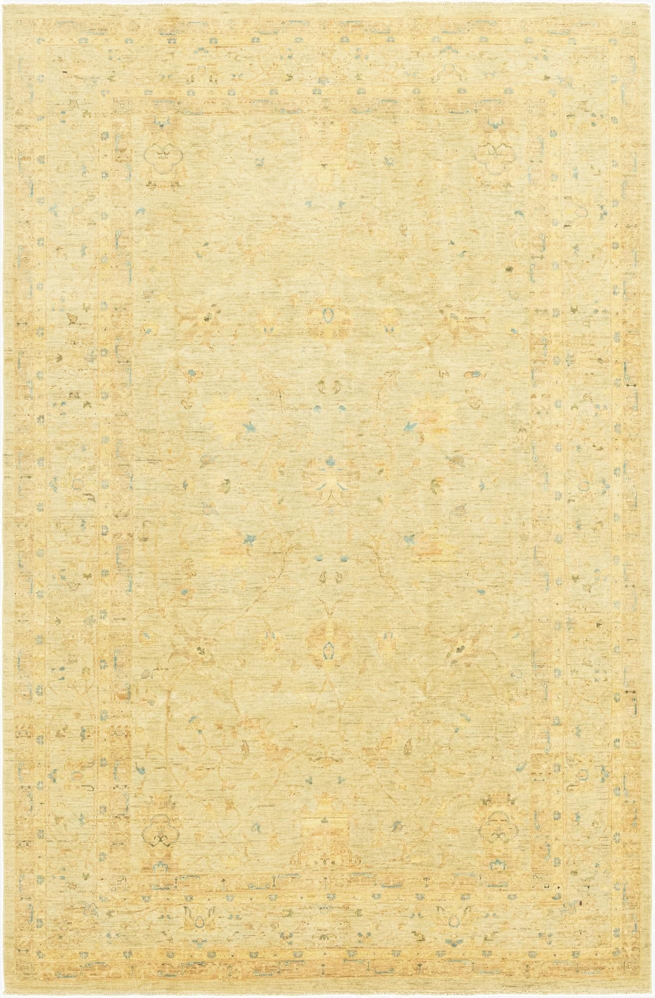  6' 6 x 10' 1  Hand Knotted Peshawar Ziegler Rug