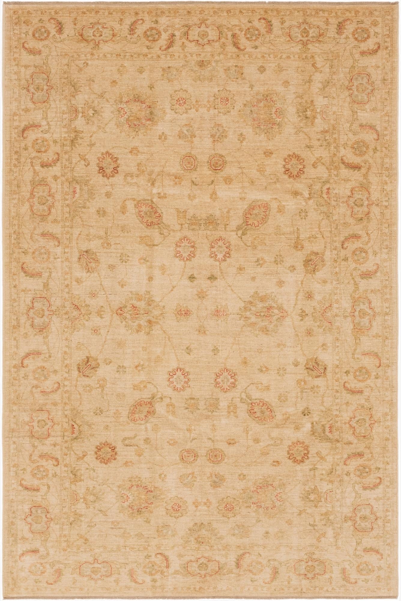  6' 8 x 10'  Hand Knotted Peshawar Ziegler Rug