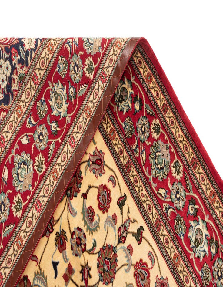 Detail image of  6' 10 x 9' 7  Hand Knotted Qom Persian Rug