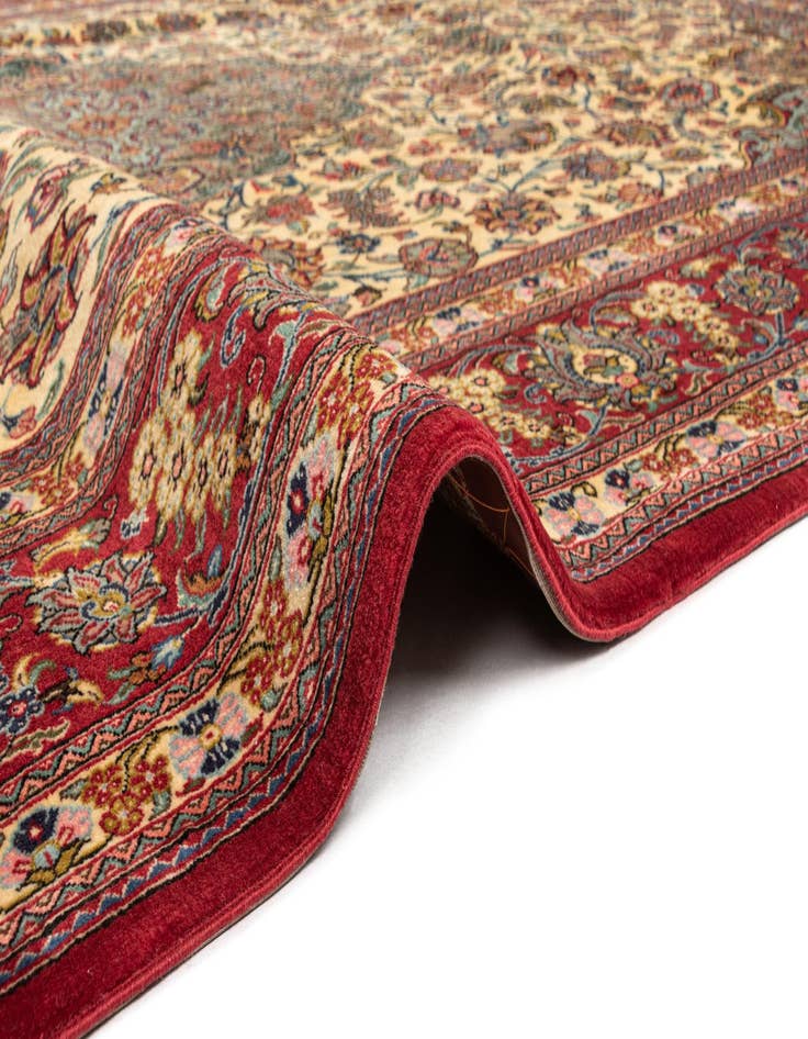 Detail image of  6' 7 x 10' 2  Hand Knotted Qom Persian Rug