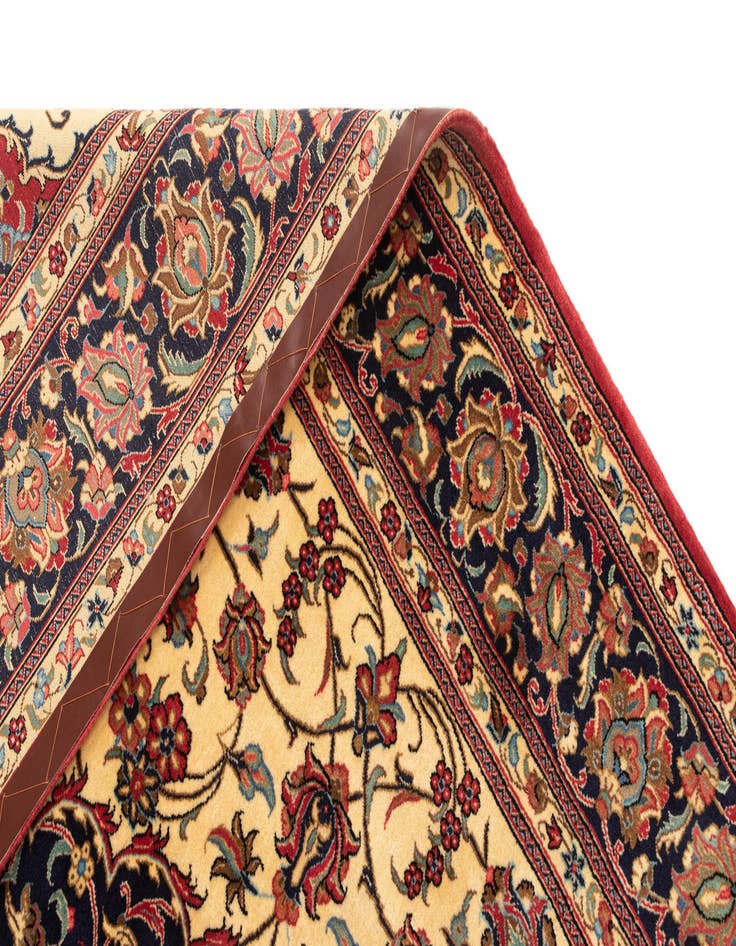 Detail image of  6' 8 x 10' 3  Hand Knotted Qom Persian Rug