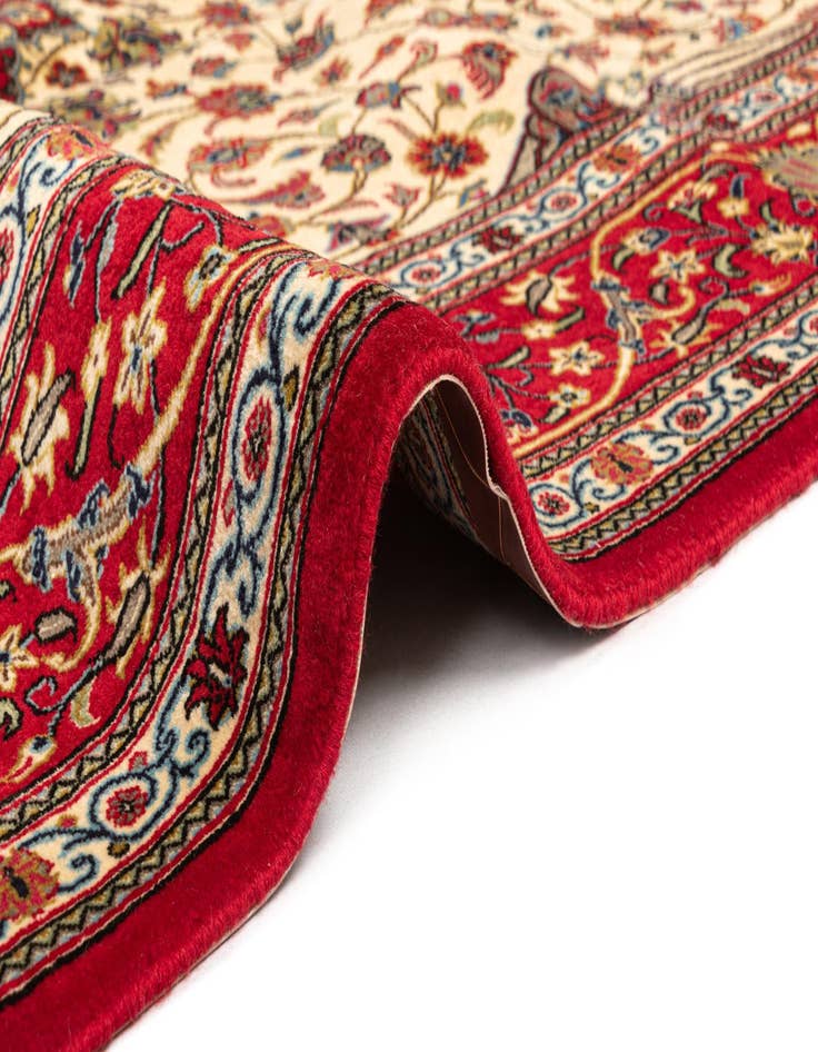 Detail image of  6' 8 x 9' 11  Hand Knotted Qom Persian Rug