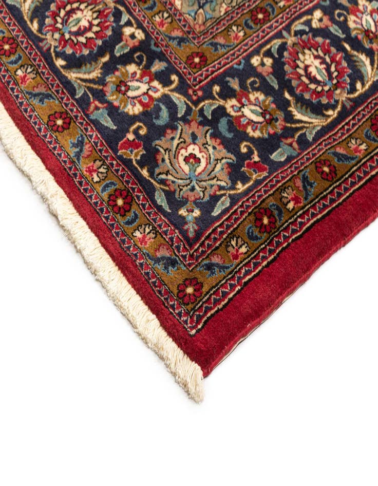 Detail image of  6' 8 x 10'  Hand Knotted Qom Persian Rug