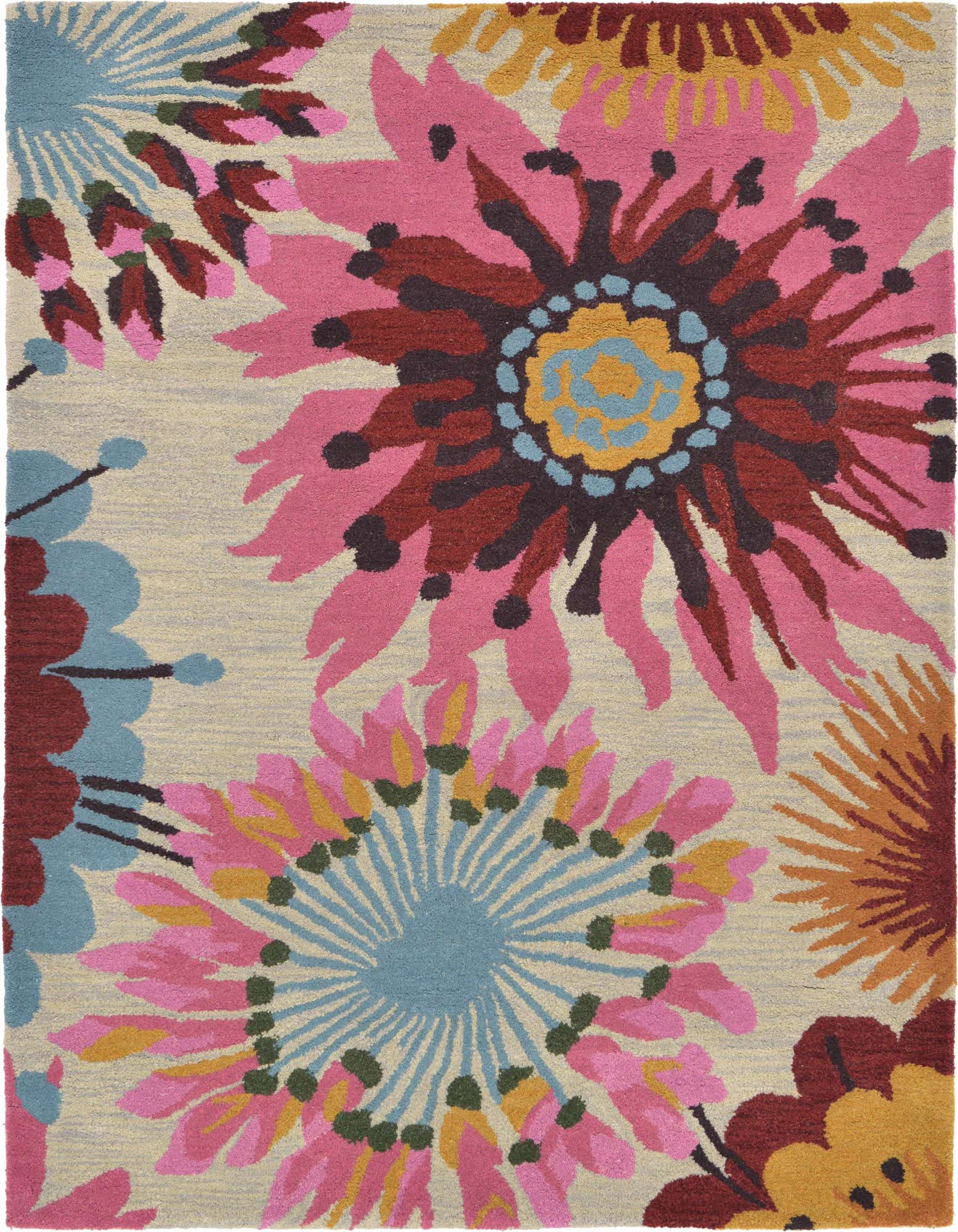 Primary image  4' 3 x 6' 3 Reproduction Gabbeh Wool Rug