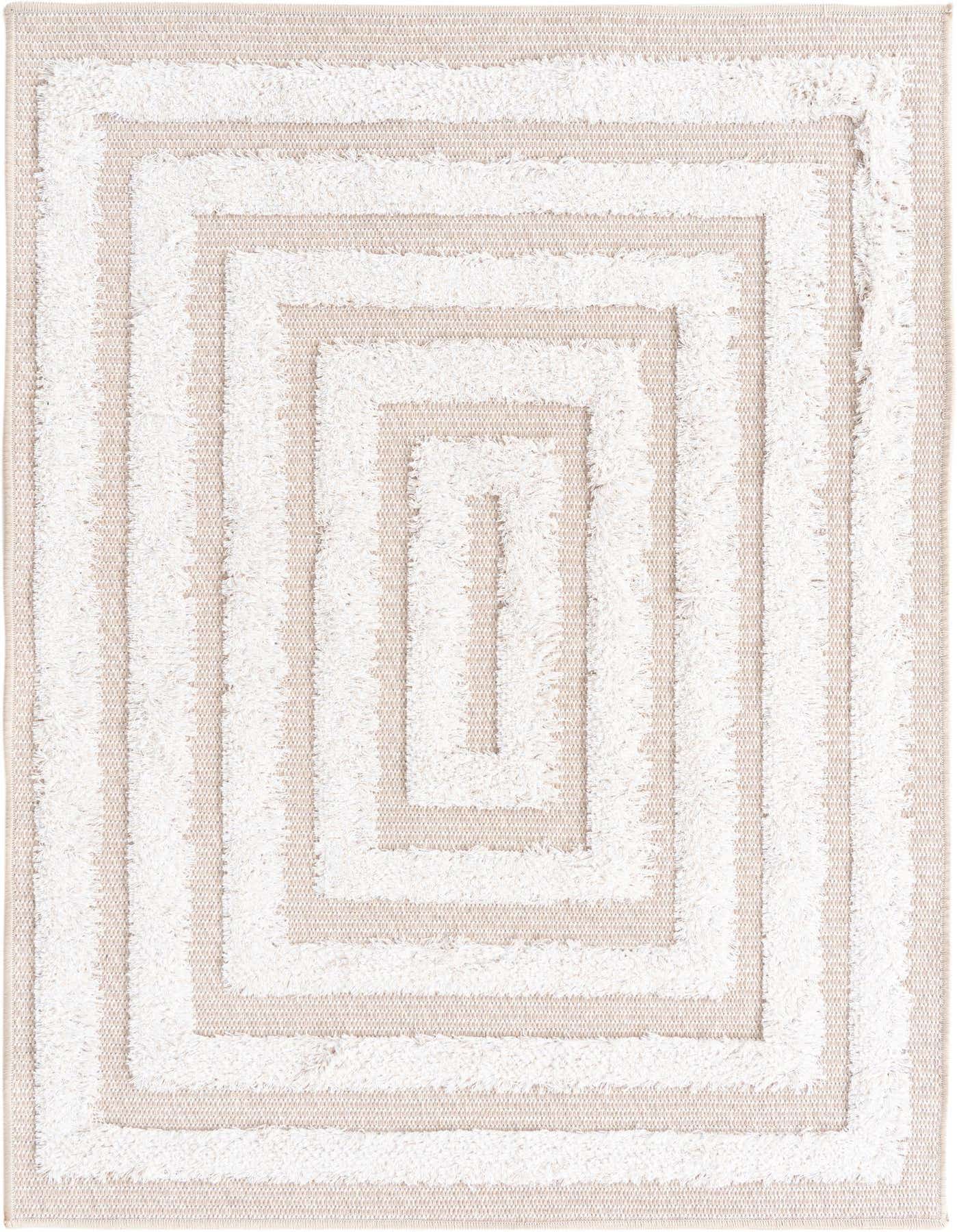 A 2x3 rectangular Rugs.com Sabrina Soto Casa rug featuring a modern striped pattern in brown and ivory.
