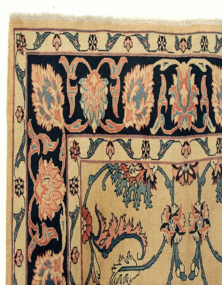 Detail image of  6' 10 x 9' 10  Hand Knotted Sarough Persian Wool Rug