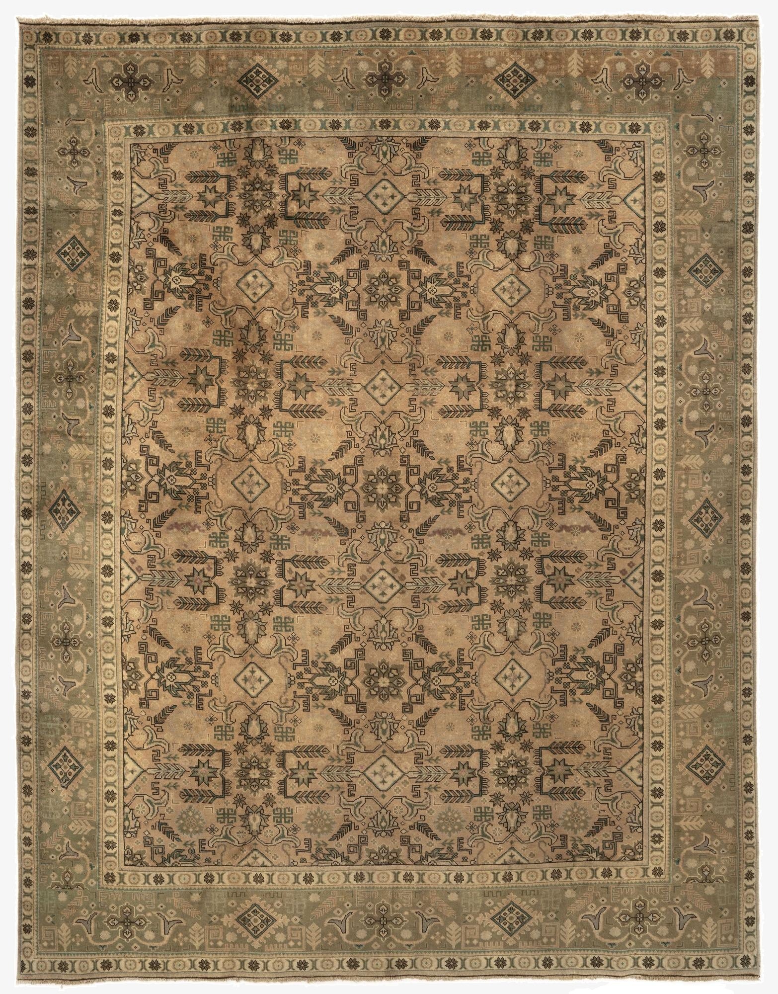  9' 8 x 12' 8  Hand Knotted Sarough Persian Wool Rug