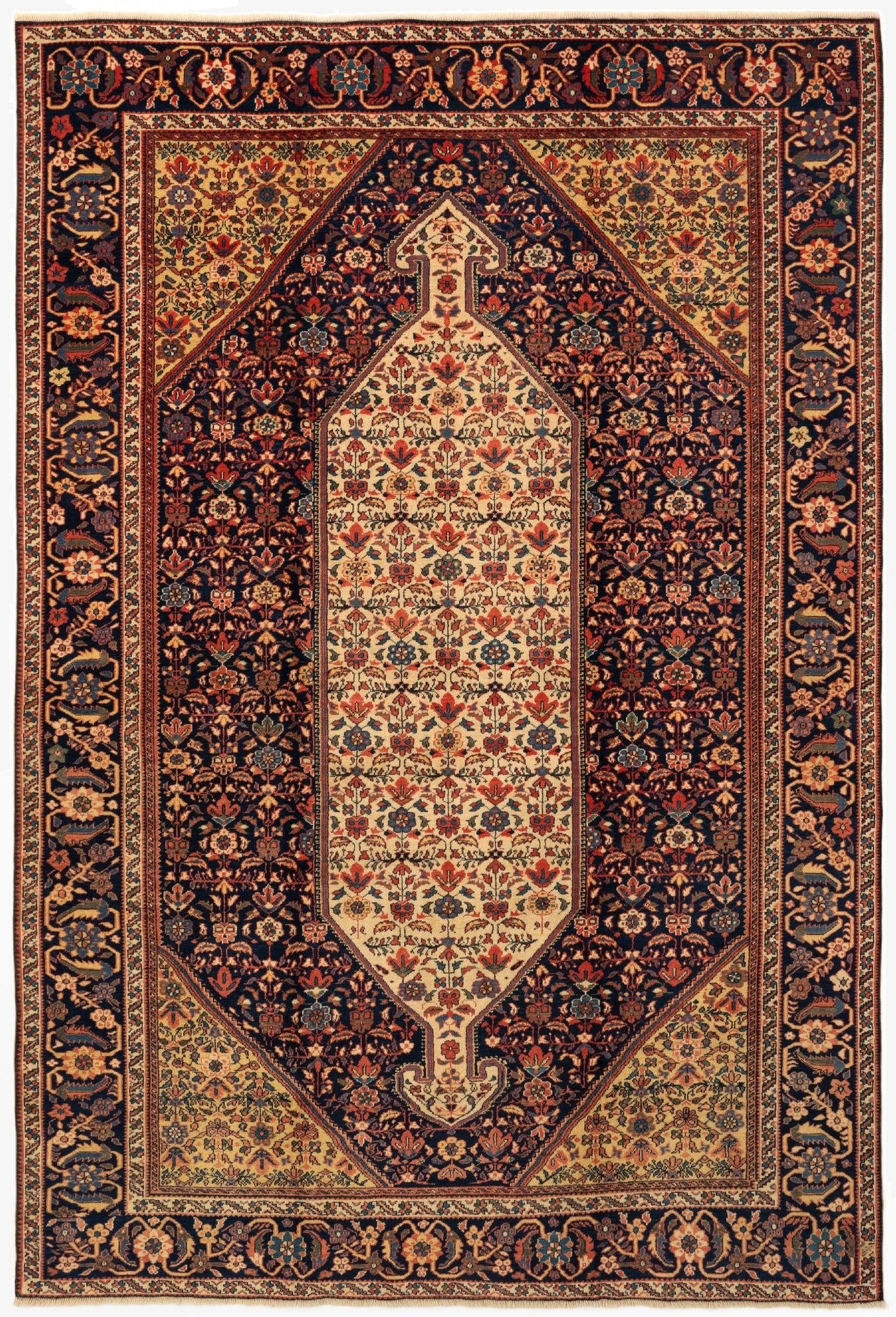  6' 8 x 9' 8  Hand Knotted Schirwan Rug