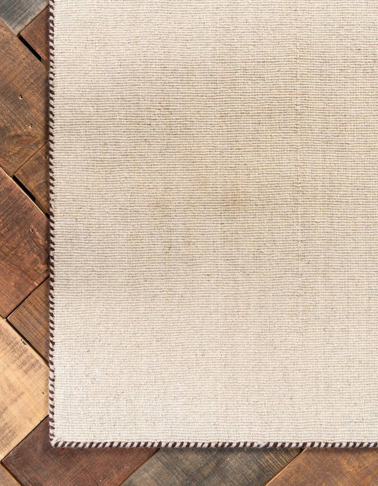 Detail image of  4' x 6'  Hand Knotted Solid Gabbeh Wool Rug