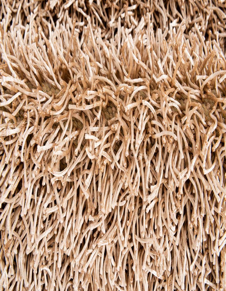 Detail image of  5' 2 x 6' 5  Hand Knotted Solid Shag Rug