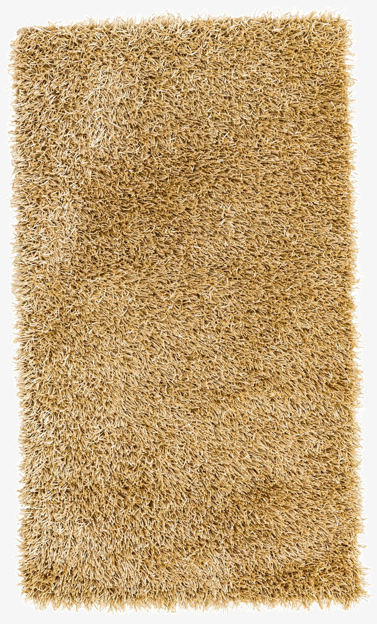  3' 2 x 5' 4  Hand Knotted Solid Shag Oriental Rug