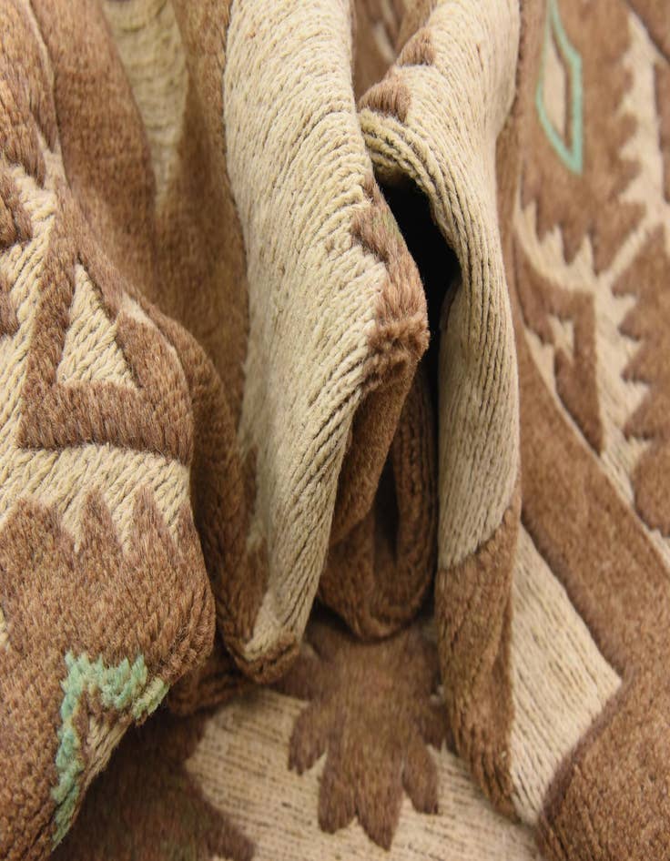 Detail image of  4' x 5' 9  Hand Woven Sumak Wool Rug