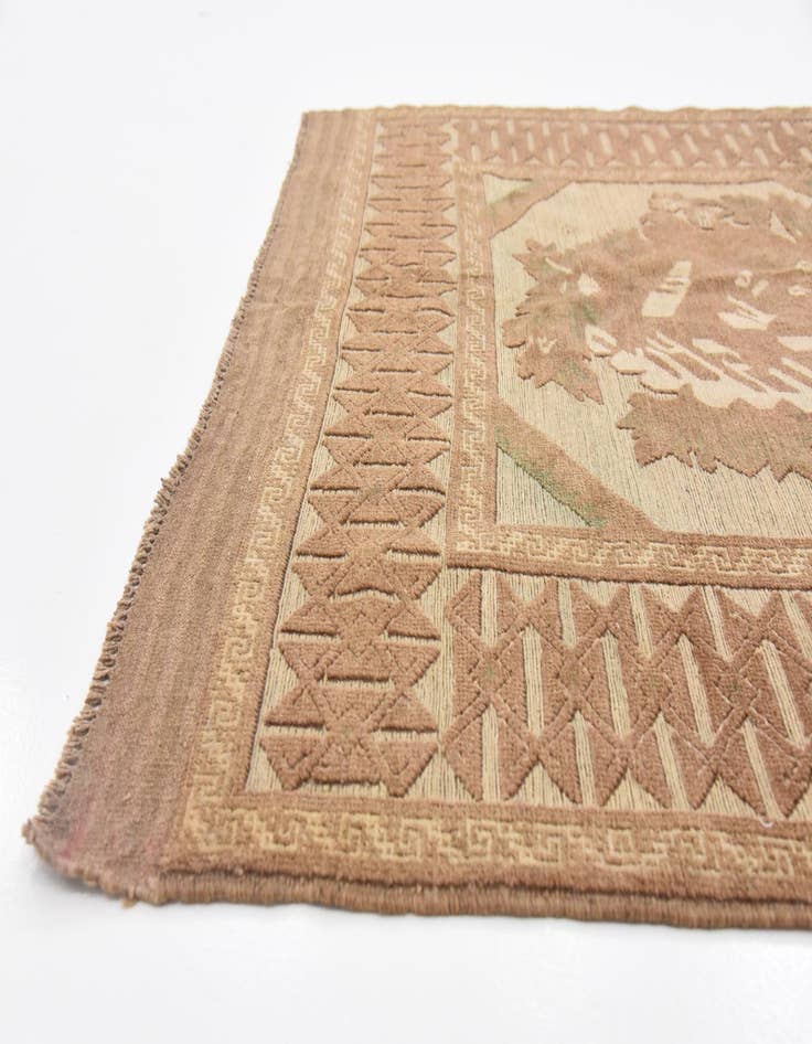 Detail image of  4' 3 x 6' 5  Hand Woven Sumak Wool Rug