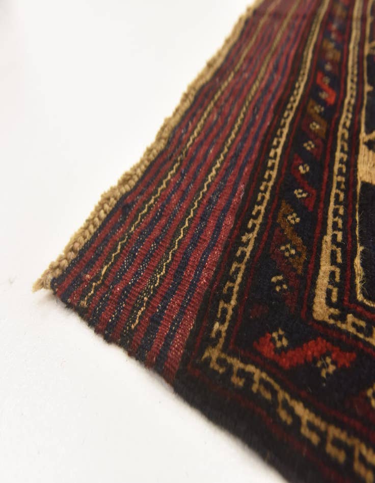 Detail image of  4' 3 x 6' 4  Hand Knotted Sumak Wool Rug