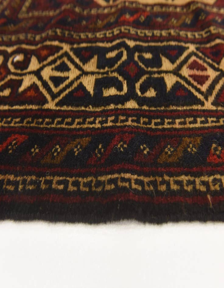 Detail image of  4' 3 x 6' 4  Hand Knotted Sumak Wool Rug