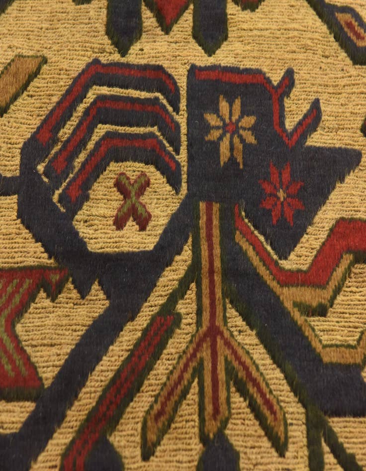 Detail image of  2' 9 x 4' 6  Hand Knotted Sumak Wool Rug