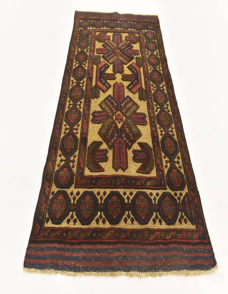 Detail image of  2' 10 x 4' 9  Hand Knotted Sumak Wool Rug