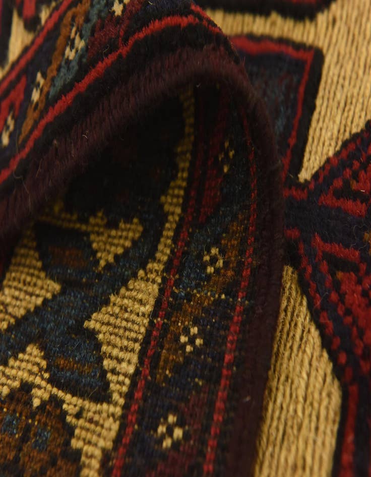 Detail image of  2' 10 x 4' 4  Hand Knotted Sumak Wool Rug
