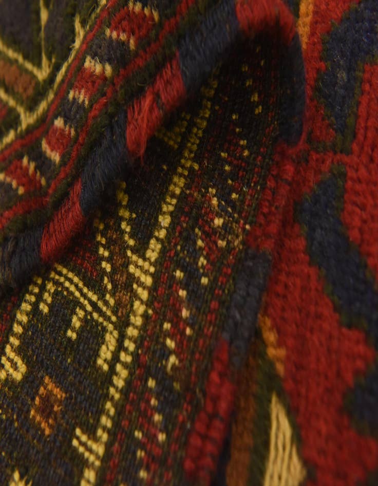 Detail image of  2' 11 x 4' 9  Hand Knotted Sumak Wool Rug