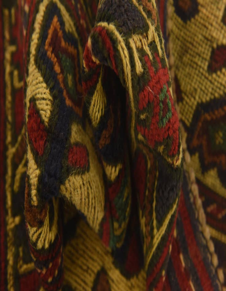 Detail image of  2' 11 x 4' 9  Hand Knotted Sumak Wool Rug