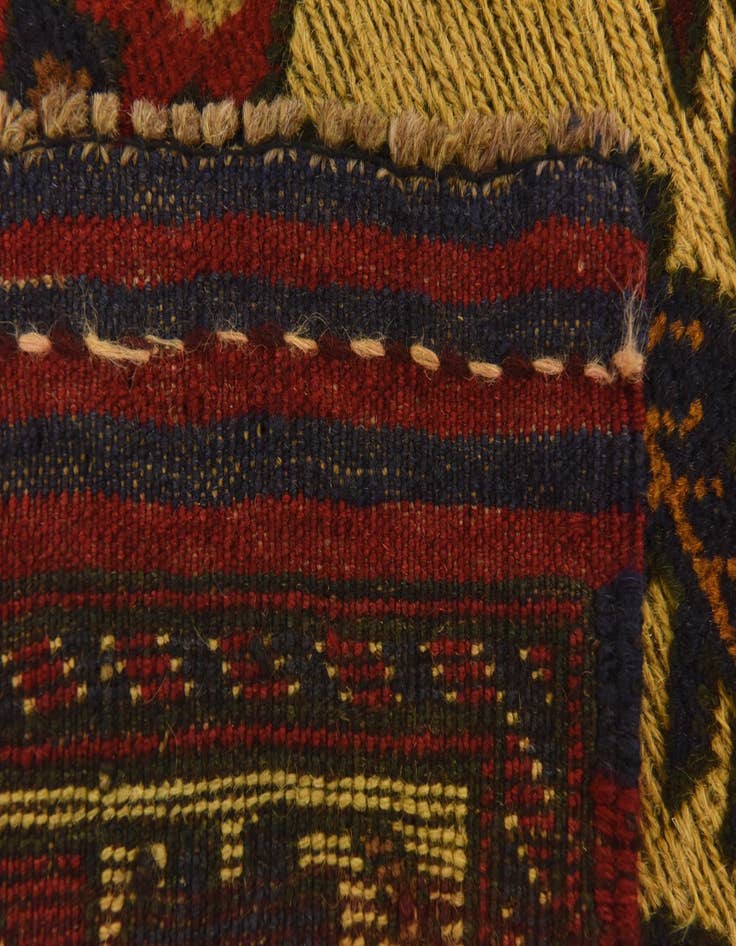 Detail image of  2' 11 x 4' 9  Hand Knotted Sumak Wool Rug