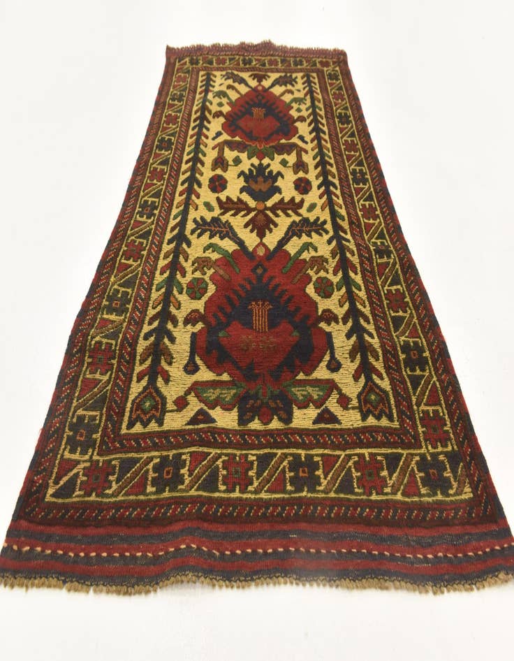 Detail image of  2' 11 x 4' 9  Hand Knotted Sumak Wool Rug