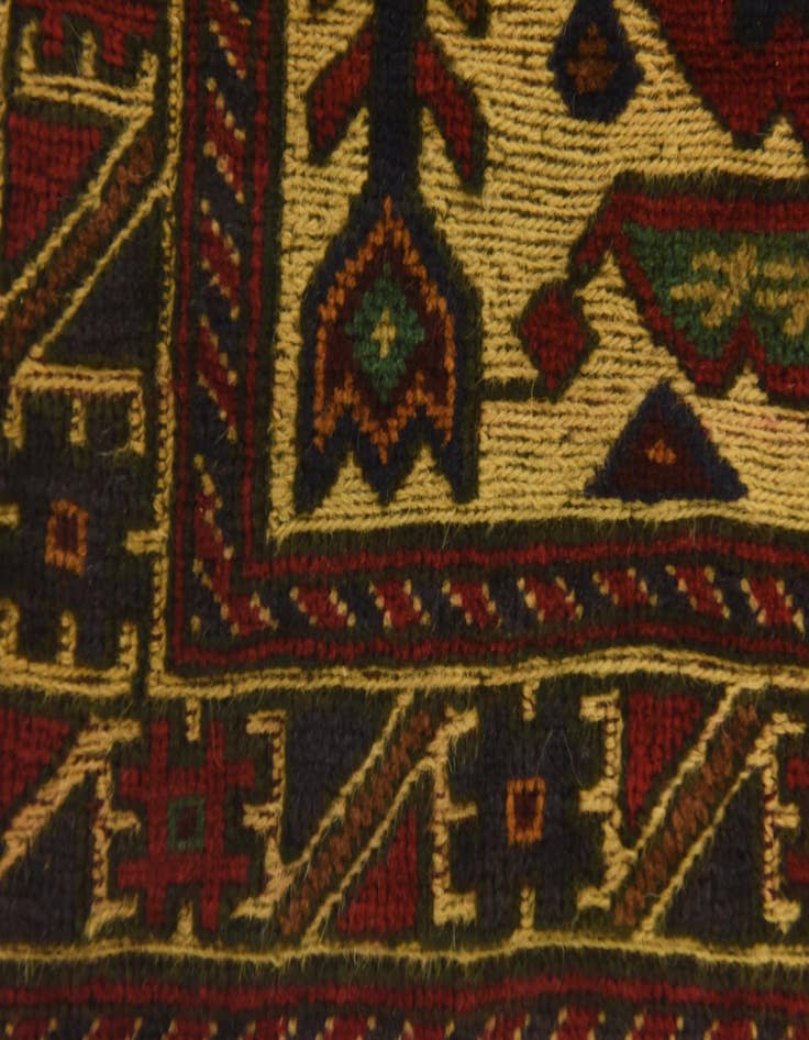 Detail image of  2' 11 x 4' 9  Hand Knotted Sumak Wool Rug