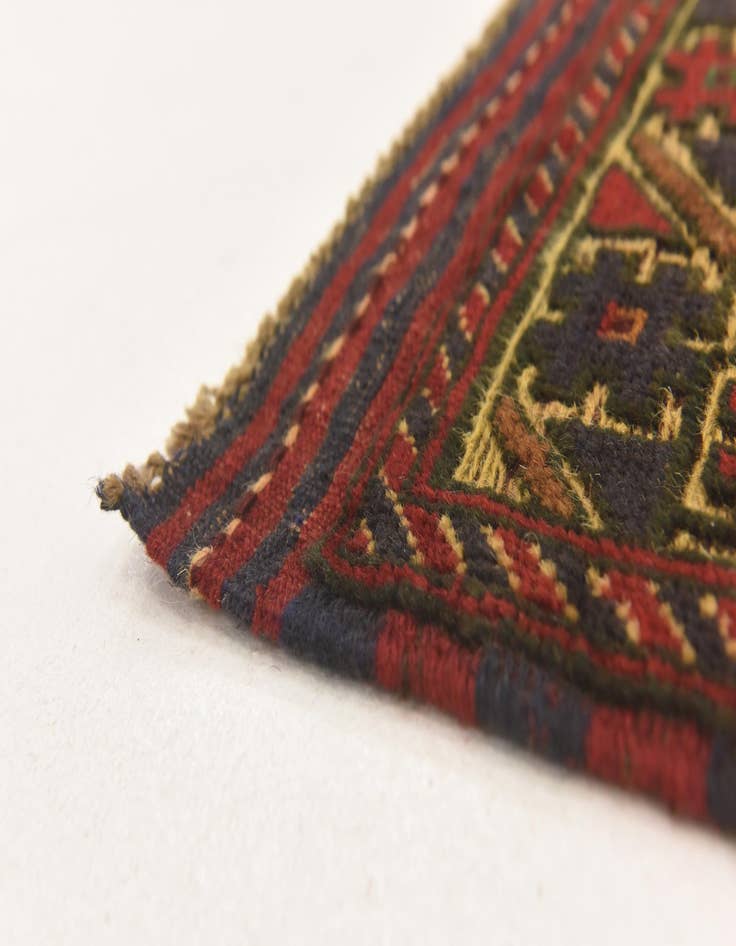 Detail image of  2' 11 x 4' 9  Hand Knotted Sumak Wool Rug