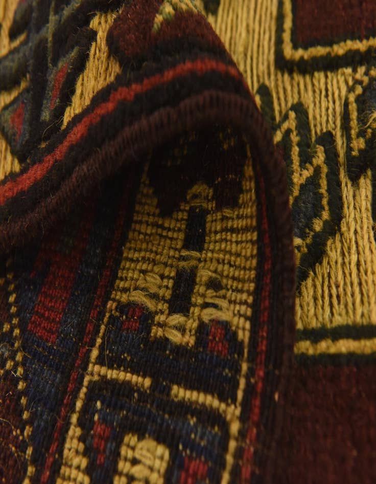 Detail image of  2' 8 x 4' 9  Hand Knotted Sumak Wool Rug