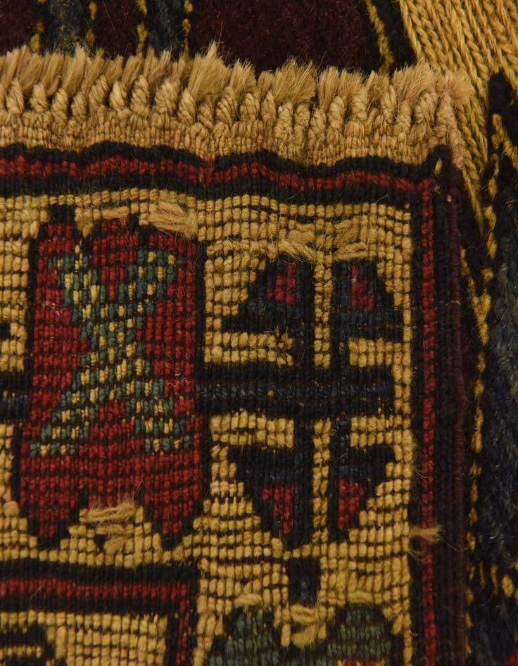 Detail image of  2' 8 x 4' 9  Hand Knotted Sumak Wool Rug