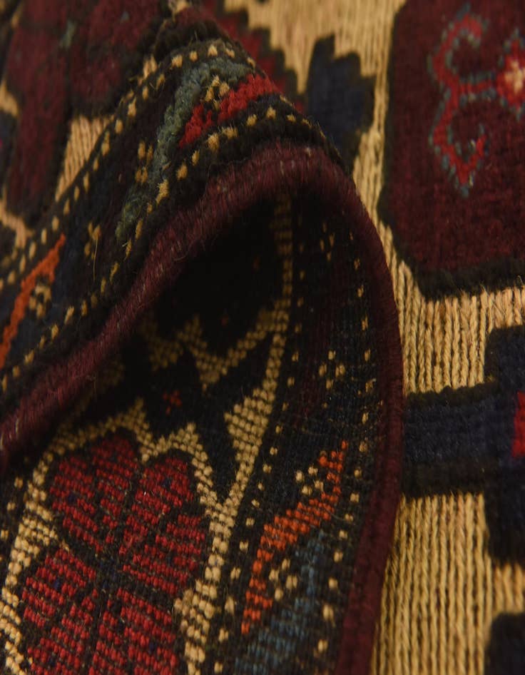 Detail image of  2' 10 x 4' 7  Hand Knotted Sumak Wool Rug