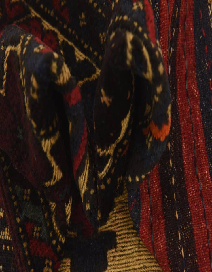 Detail image of  2' 10 x 4' 7  Hand Knotted Sumak Wool Rug