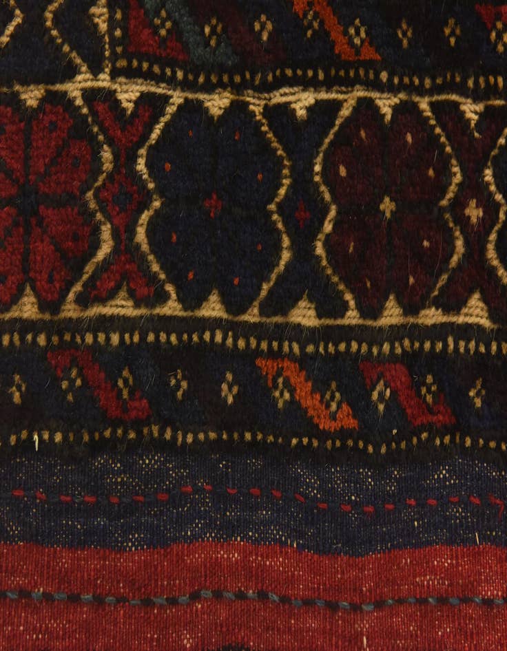 Detail image of  2' 10 x 4' 7  Hand Knotted Sumak Wool Rug