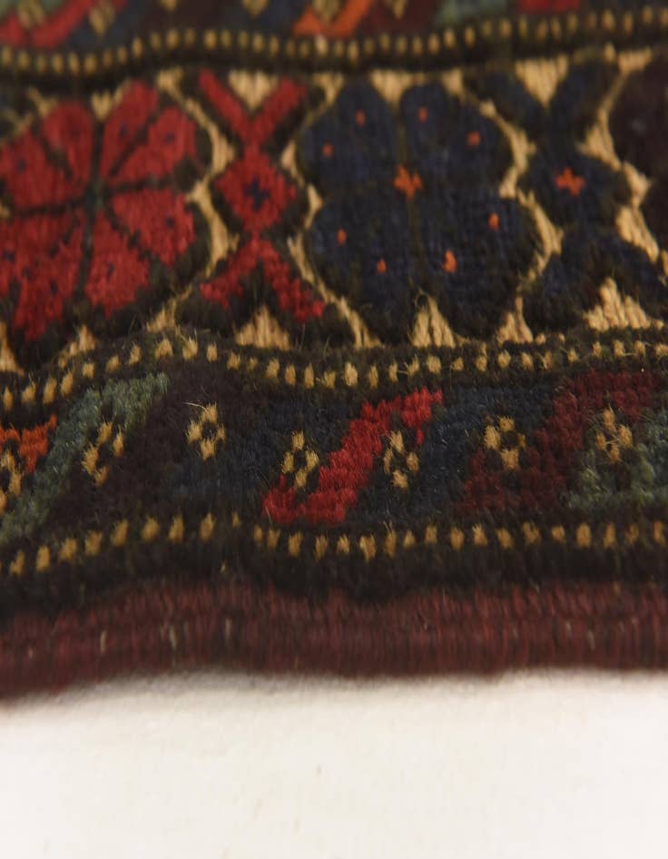 Detail image of  2' 10 x 4' 7  Hand Knotted Sumak Wool Rug