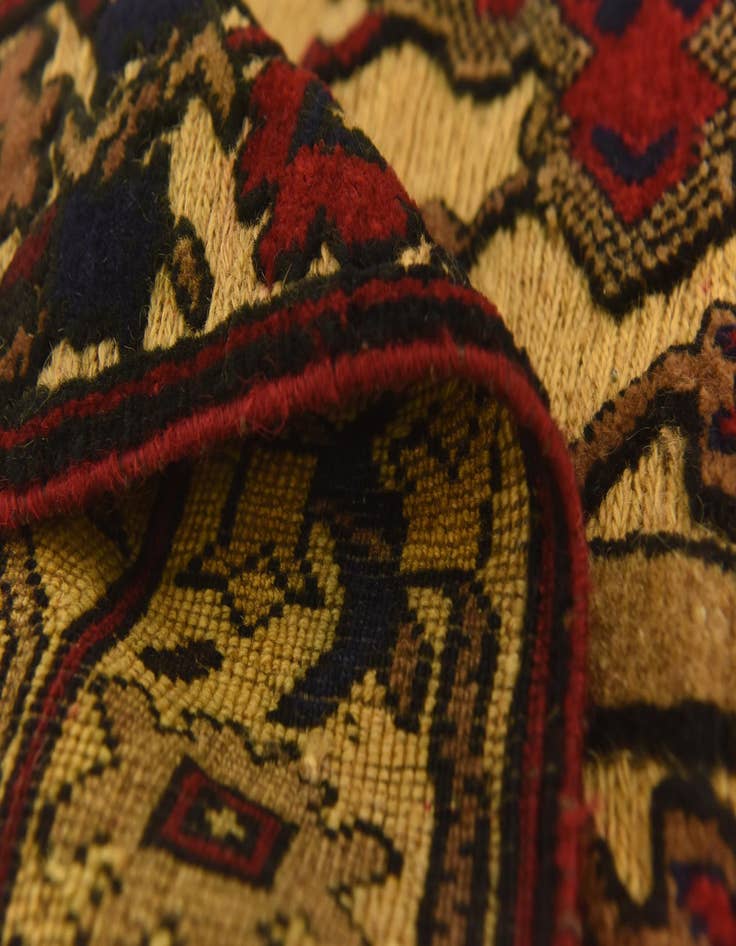 Detail image of  3' 1 x 4' 5  Hand Knotted Sumak Wool Rug