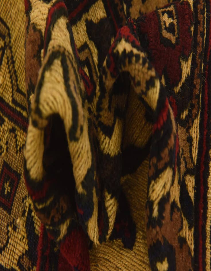 Detail image of  3' 1 x 4' 5  Hand Knotted Sumak Wool Rug
