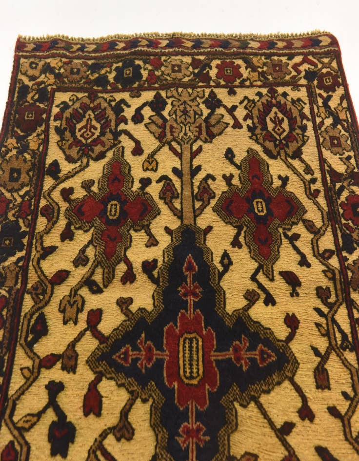 Detail image of  3' 1 x 4' 5  Hand Knotted Sumak Wool Rug