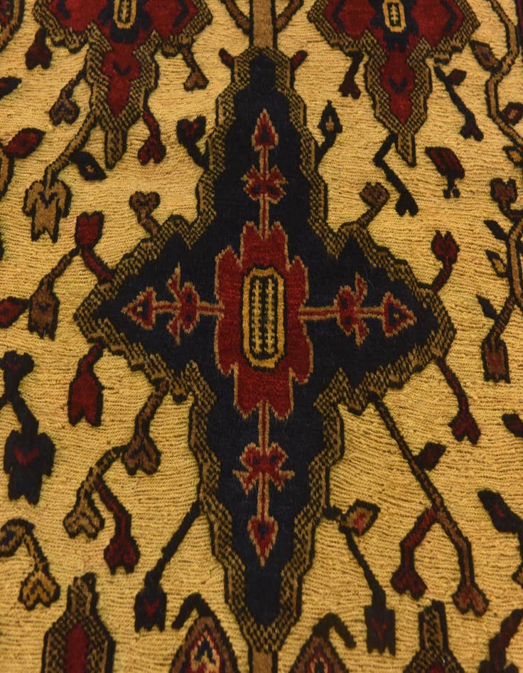 Detail image of  3' 1 x 4' 5  Hand Knotted Sumak Wool Rug