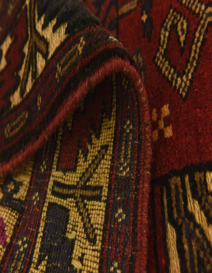 Detail image of  3' 1 x 4' 9  Hand Knotted Sumak Wool Rug