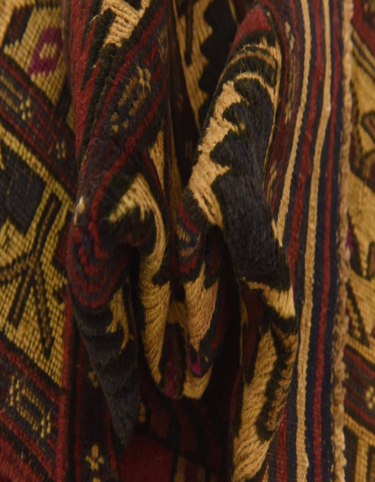 Detail image of  3' 1 x 4' 9  Hand Knotted Sumak Wool Rug