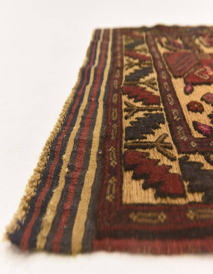 Detail image of  3' 1 x 4' 9  Hand Knotted Sumak Wool Rug