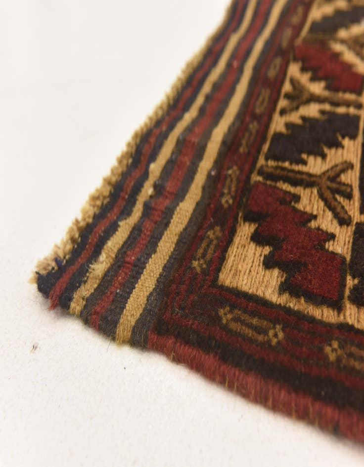 Detail image of  3' 1 x 4' 9  Hand Knotted Sumak Wool Rug