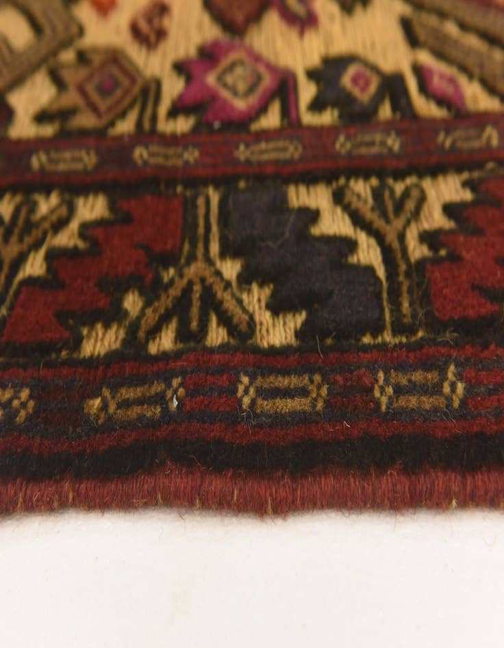 Detail image of  3' 1 x 4' 9  Hand Knotted Sumak Wool Rug