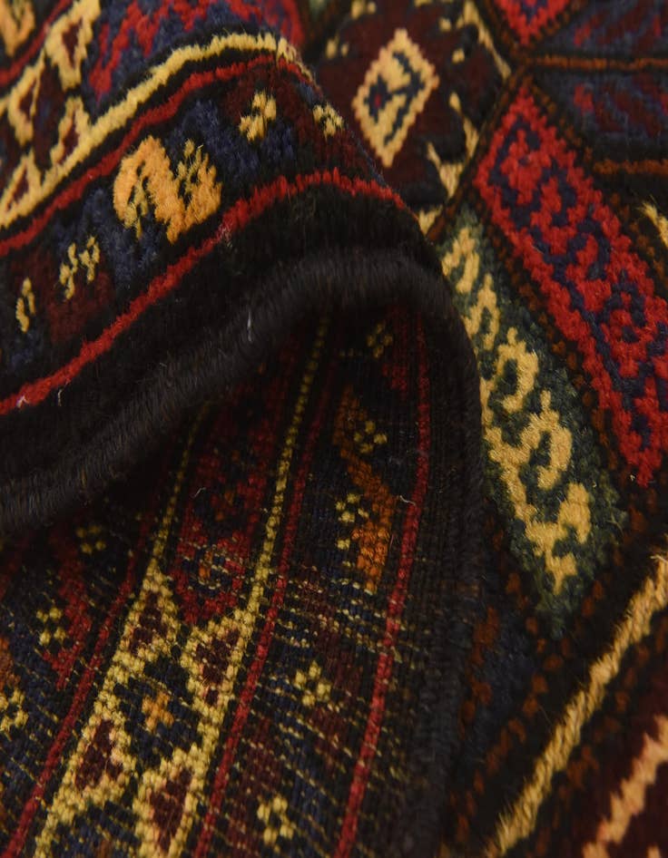Detail image of  3' 1 x 4' 4  Hand Knotted Sumak Wool Rug
