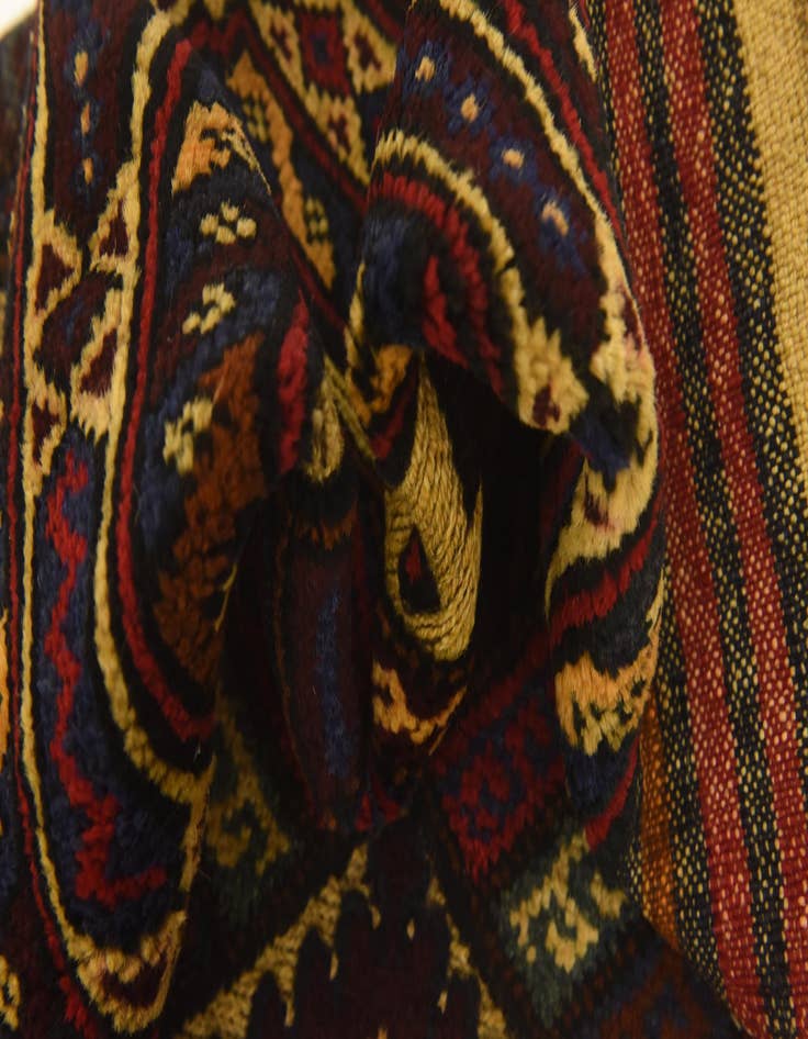Detail image of  3' 1 x 4' 4  Hand Knotted Sumak Wool Rug