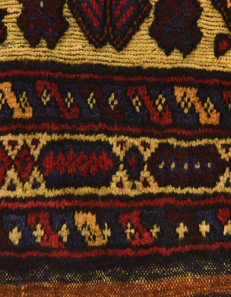 Detail image of  3' 1 x 4' 4  Hand Knotted Sumak Wool Rug