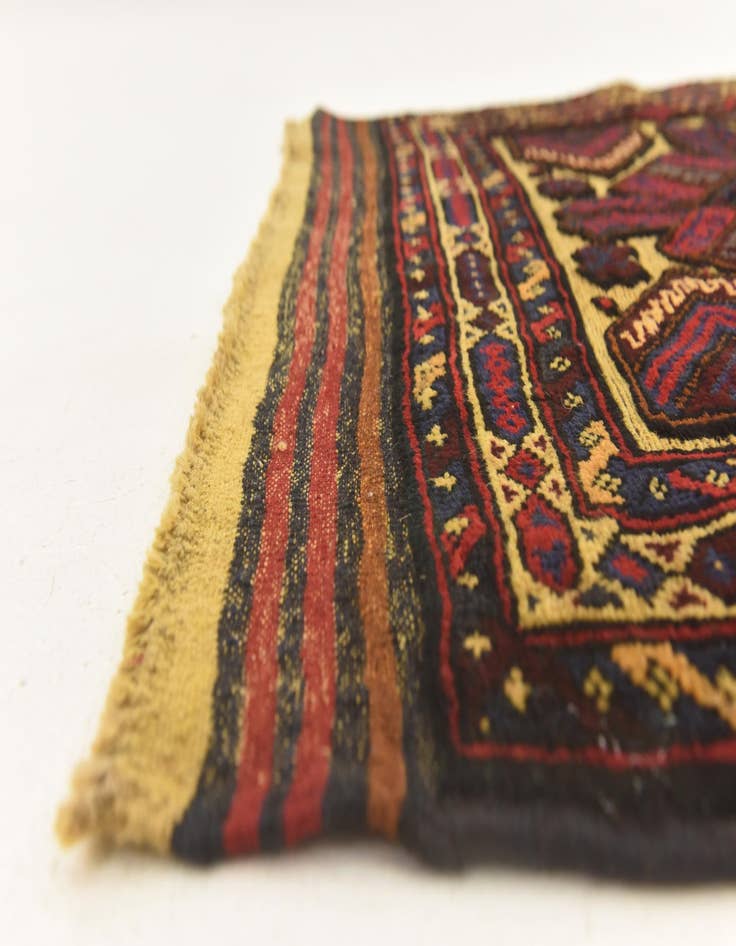 Detail image of  3' 1 x 4' 4  Hand Knotted Sumak Wool Rug