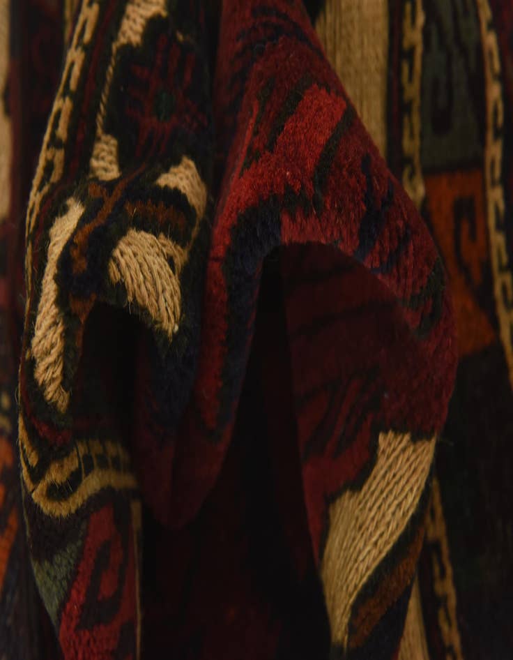 Detail image of  2' 8 x 4' 5  Hand Knotted Sumak Wool Rug