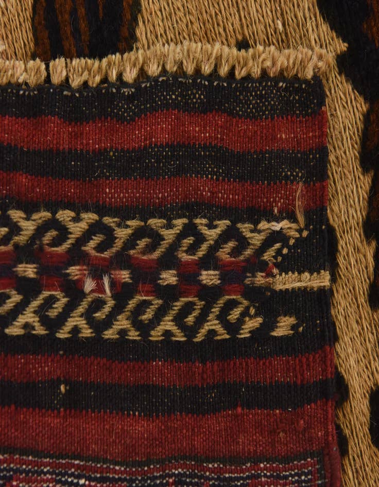 Detail image of  2' 8 x 4' 5  Hand Knotted Sumak Wool Rug