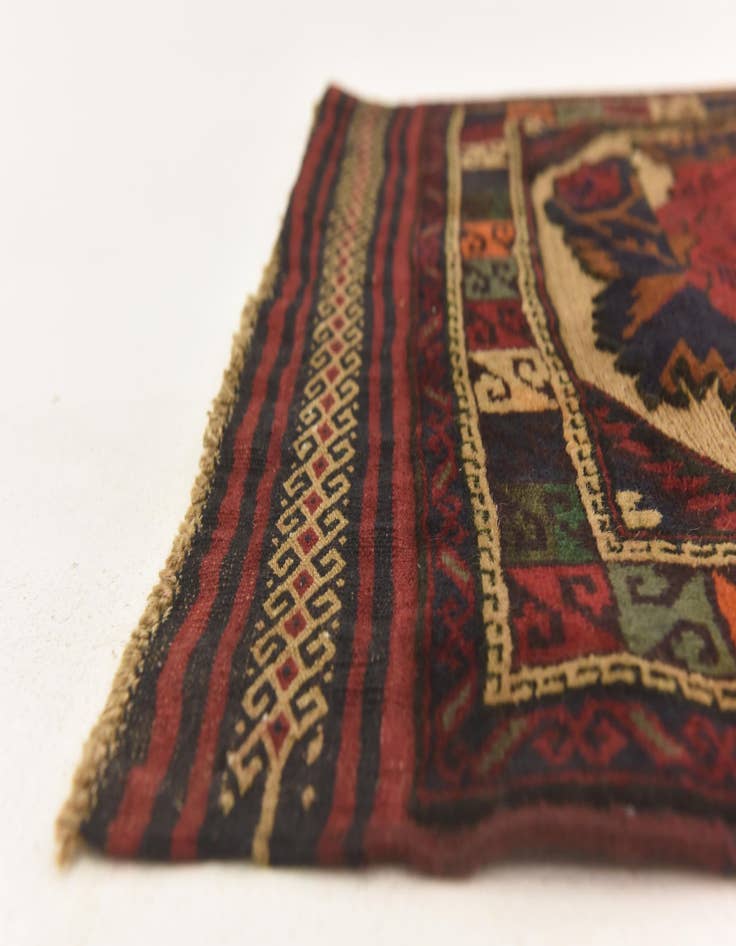 Detail image of  2' 8 x 4' 5  Hand Knotted Sumak Wool Rug